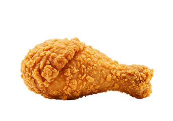 Crispy chicken drumstick, transparent background