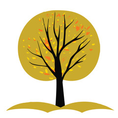 Green leaves tree: A tree with green leaves that is made by the company of the tree. black and white drawing of a tree with the word quot tree Art & Illustration