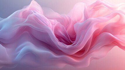 Fototapeta premium A Delicate Dance Of Pastel Silks Swirling In A Dreamy, Ethereal Embrace, Showcasing Soft, Luminous Light And Subtle Color Gradients