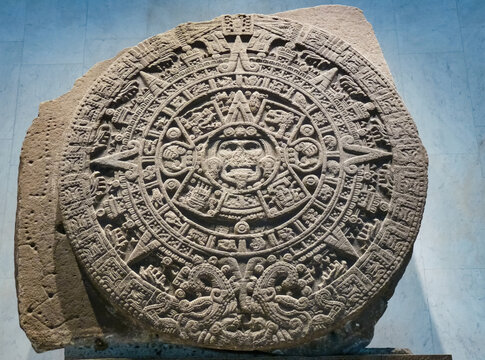 Disk calendar of ancient Maya Indians.