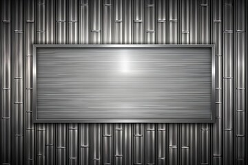 Fototapeta premium Bamboo wall Metallic background for advertising glossy texture modern design reflective surface industrial style polished pattern sleek finish contemporary backdrop futuristic milkyhexddway copy space