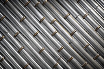 Fototapeta premium Bamboo wall Metallic background for advertising glossy texture modern design reflective surface industrial style polished pattern sleek finish contemporary backdrop futuristic milkyhexddway copy space