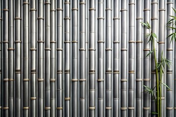 Bamboo wall Metallic background for advertising glossy texture modern design reflective surface industrial style polished pattern sleek finish contemporary backdrop futuristic milkyhexddway copy space