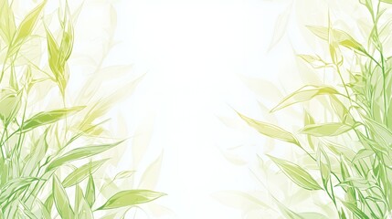 Naklejka premium Soft Green Leaves Background Artistic Nature Illustration