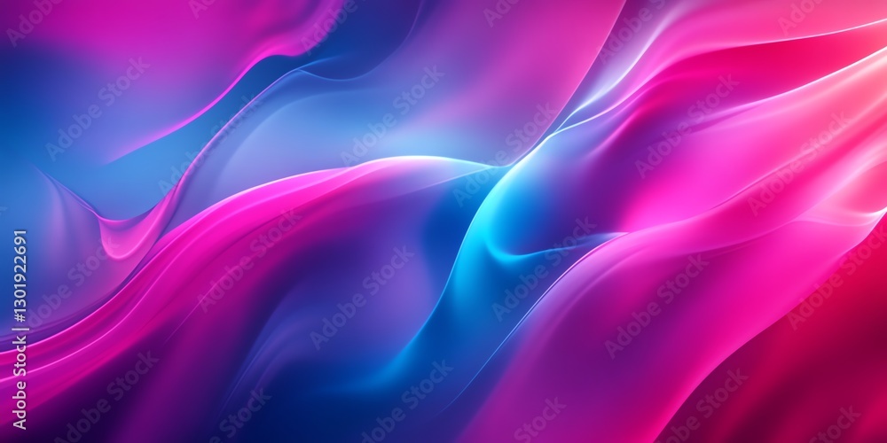Poster colorful abstract waves create a stunning visual experience with vibrant hues in a dynamic compositi
