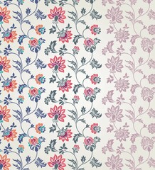 wedding card design, traditional paisley floral pattern , royal India	