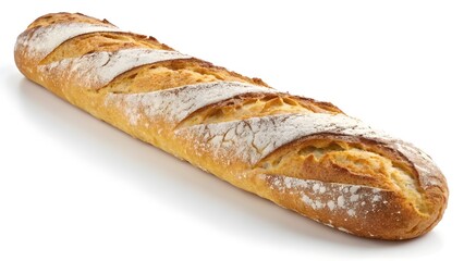 Fresh French Baguette: Golden Crust and Soft Interior in High-Resolution