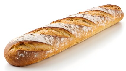 Fresh French Baguette: Golden Crust and Soft Interior in High-Resolution