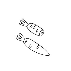 carrot line doodle
