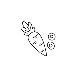 carrot line doodle