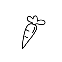 carrot line doodle