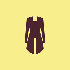 Vector illustration of long Kebaya, Traditional clothing