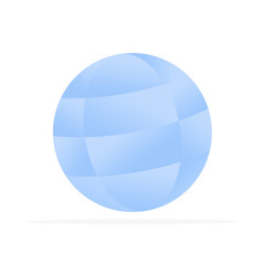 earth sign globe icon, colored flat vector. modern and minimalist design