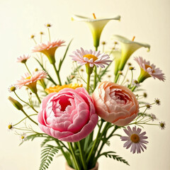 bouquet of pink tulips