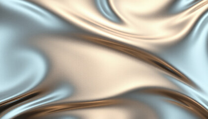 銀色の光沢のある布生地