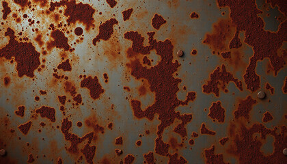 まばらに錆びている金属の板