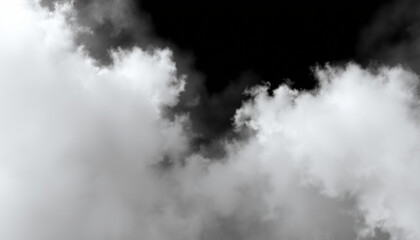 黒の背景に白い霧の背景素材