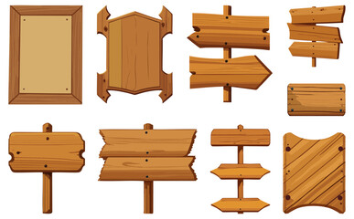 木製看板ベクターイラストセット