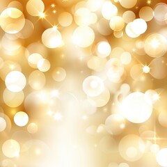 Naklejka premium Glowing Golden Bokeh Background with Shimmering Light Effects and Soft Circular Shapes