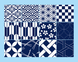 illustrator和柄のスウォッチ１２種類