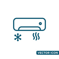 Simple Air Conditioner Icon Design Template 