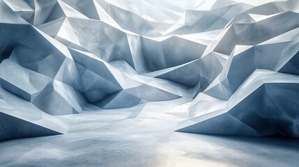 Obraz premium Open Space Office Interior Design: Corner with Mock-Up Wall