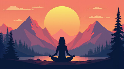 Yoga Retreat with Triangular Mountain Mandalas