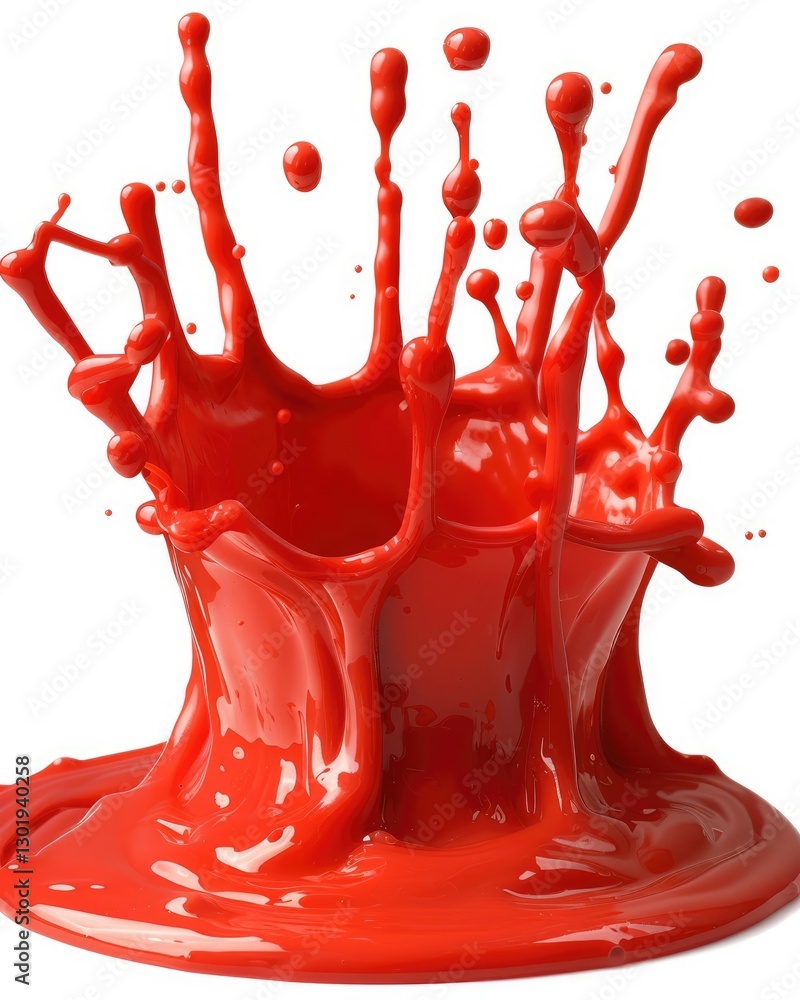 Poster dynamic red paint splash creating vibrant visual impact for artistic concepts and designs