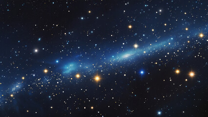 Fototapeta premium Vast Night Sky Filled with Twinkling Stars, Deep Space Galaxy View on a Dark Cosmic Background
