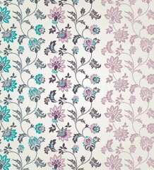 wedding card design, traditional paisley floral pattern , royal India	