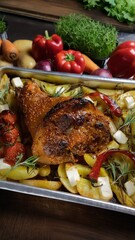 baked pork shank with potatoes