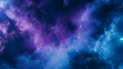 Fototapeta premium A journey through glowing stars and cosmic waves of color.