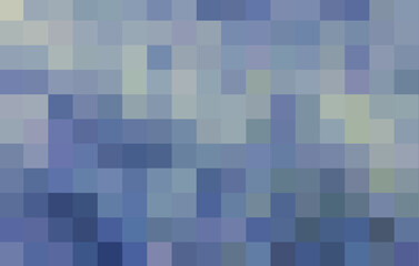 Abstract Blue Pixel Mosaic Vector Background with Cool Tones and Digital Gradient for Modern, Futuristic, and Tech-Inspired Designs for branding, calendar, poster, cover. Vector illustration