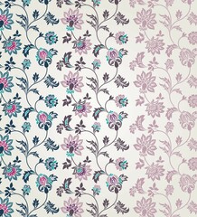 wedding card design, traditional paisley floral pattern , royal India	