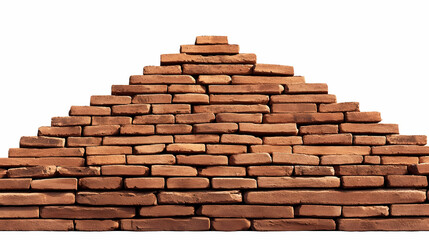 Obraz premium Photo Red Brick Wall Triangle Structure Building Material Construction