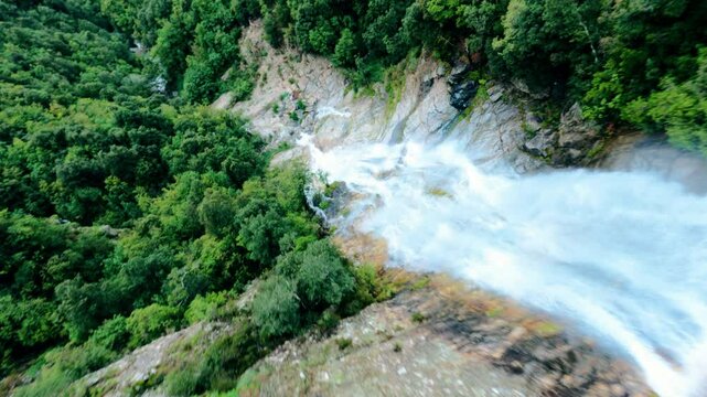 Stunning FPV drone journey over Corsican waterfalls and lush landscapes