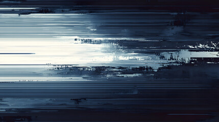 An abstract representation of a futuristic cityscape with moving lines and digital colors.