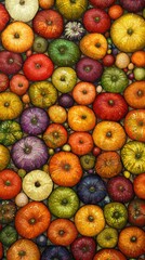 Vibrant heirloom tomatoes a natural color palette and texture
