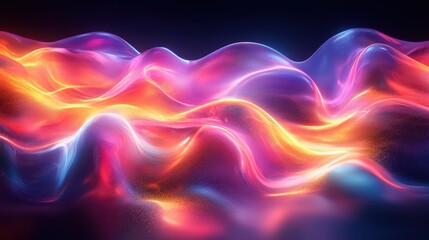Obraz premium Abstract Colorful Waves in Vibrant Blue and Orange Gradients