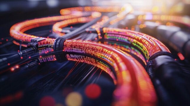 Futuristic Data Stream  Digital Network  Technology  Code  Innovation  Abstract