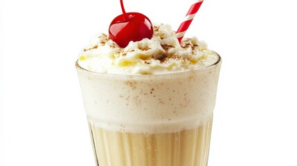 Delightful Milkshake with Cherry on Top