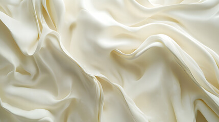 Obraz premium Silky smooth folds in white fabric, radiating a sense of luxury and tranquility.