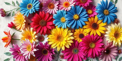 Artistic Tapestry of Floral Expression: Boho Canvas Painting