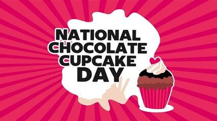 Happy National Chocolate Cupcake Day with delicious chocolate cupcakes