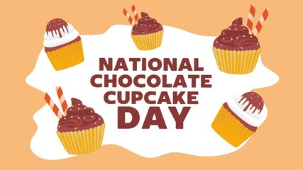 Happy National Chocolate Cupcake Day with delicious chocolate cupcakes