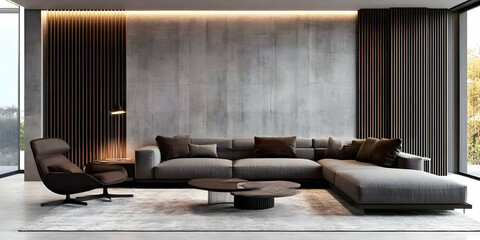 Modern Living Room 3D Illustration