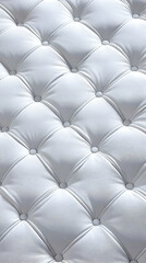 Fototapeta premium White Leather Upholstery Background Photo - Texture, Furniture, Design, Luxury, Interior, Pattern, Button, Sofa, Material, Elegance