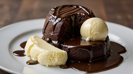 ice cream with chocolate,
ice cream with chocolate sauce
