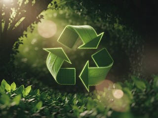 The Green Cycle: Nature-Inspired Recycling Symbol