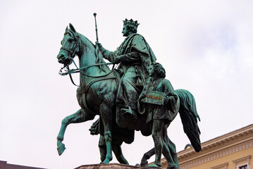 Obraz premium The Equestrian Statue of King Ludwig I, King of Bavaria